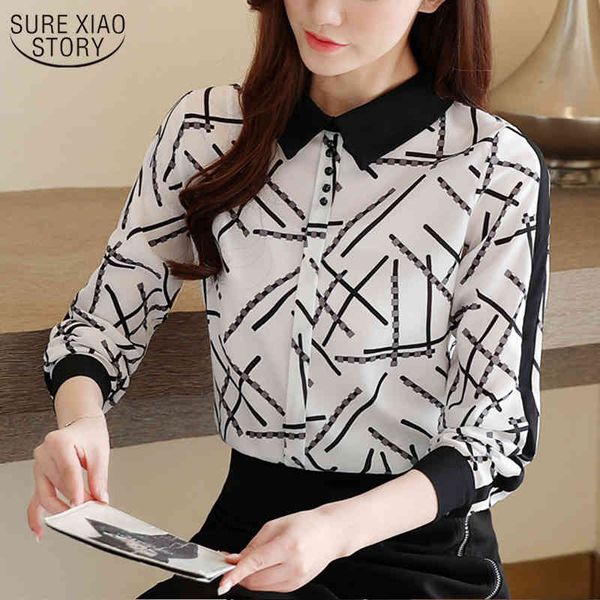 print office lady long sleeve chiffon shirts spring and autumn korean fashion clothes women blouses 10757 210417, White
print office lady long sleeve chiffon shirts spring and autumn korean fashion clothes women blouses 10757 210417, White