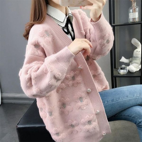 women's knits & tees korean v-neck long sleeve knit sweater women autumn loose pink blue beige mid length knitted cardigans jacket coa, White
women's knits & tees korean v-neck long sleeve knit sweater women autumn loose pink blue beige mid length knitted cardigans jacket coa, White