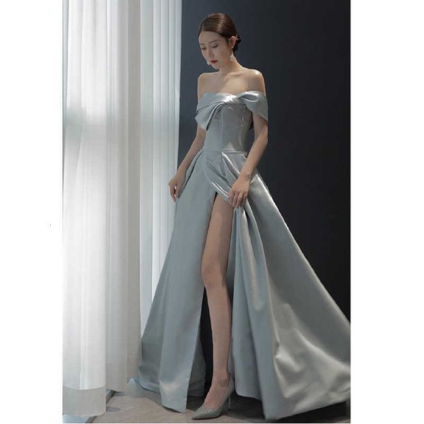 luxury evening dress evening 2021 french queen elegant split satin celebrity banquet evening dr, Black;gray
luxury evening dress evening 2021 french queen elegant split satin celebrity banquet evening dr, Black;gray