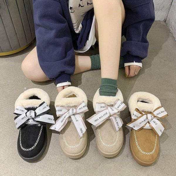 boots snow 2021 autumn and winter fashion comfortable plus velvet warm short bow knot flat cotton shoes women's, Black
boots snow 2021 autumn and winter fashion comfortable plus velvet warm short bow knot flat cotton shoes women's, Black