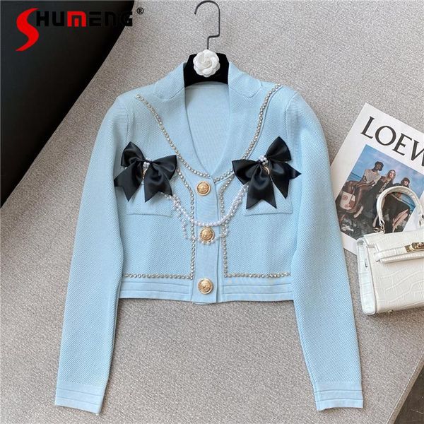 women's knits & tees 2021 autumn ladies fashion sweet slimming v-neckline sweater cardigan rhinestone bow long sleeve knitted coat, White
women's knits & tees 2021 autumn ladies fashion sweet slimming v-neckline sweater cardigan rhinestone bow long sleeve knitted coat, White