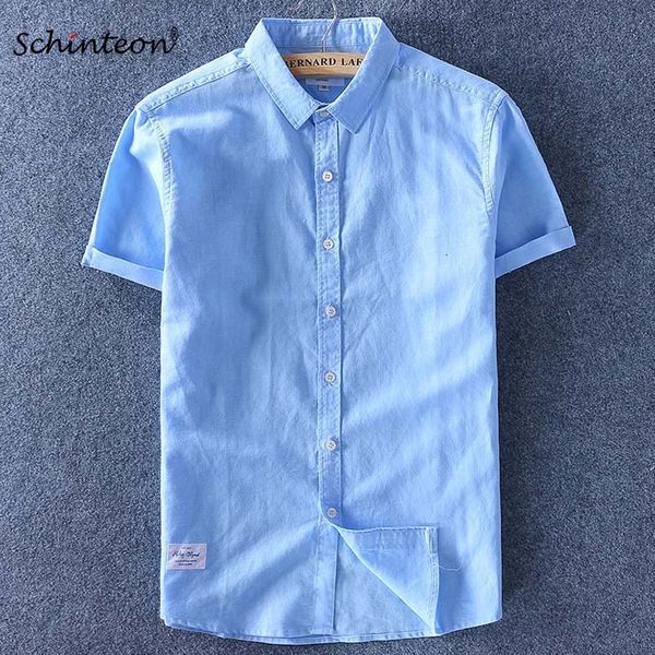 schinteon men cotton linen shirt short sleeve thin slim casual shirts white green pink blue 200925, White;black
schinteon men cotton linen shirt short sleeve thin slim casual shirts white green pink blue 200925, White;black
