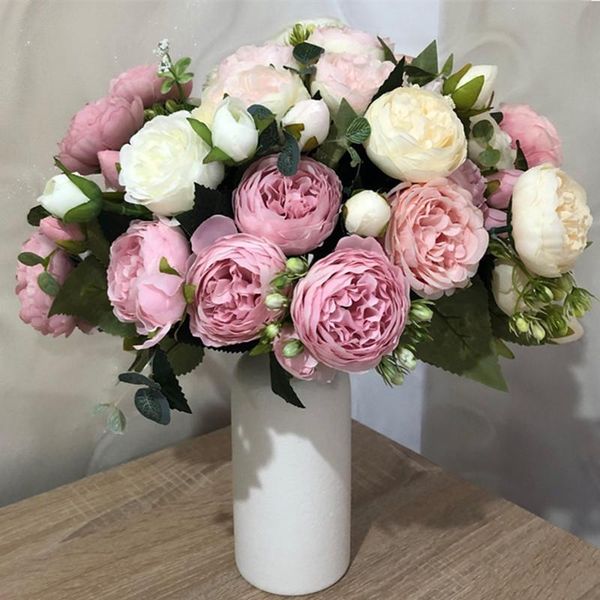 10pcs/lot wholesale 30cm rose pink silk peony artificial flowers bouquet fake for home wedding decoration indoor decorative & wreaths
10pcs/lot wholesale 30cm rose pink silk peony artificial flowers bouquet fake for home wedding decoration indoor decorative & wreaths