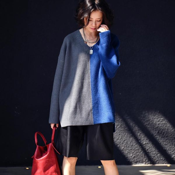 women's sweaters micoco m8320c commuting simple fashion matching color temperament v neck pullover sweater women autumn and winter, White;black
women's sweaters micoco m8320c commuting simple fashion matching color temperament v neck pullover sweater women autumn and winter, White;black