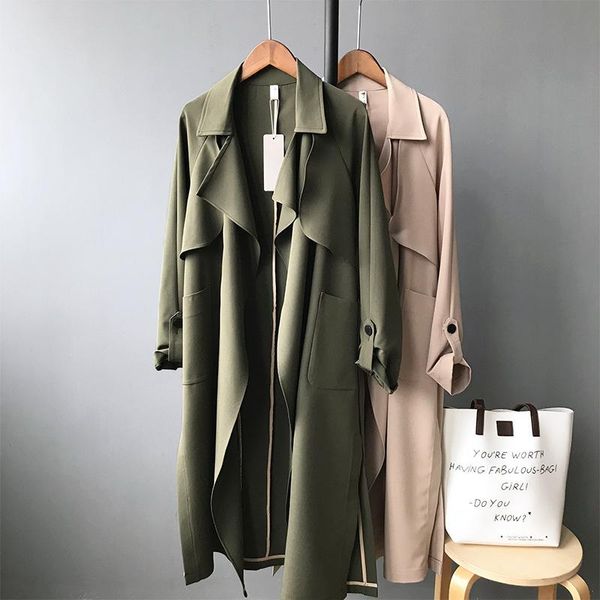 women's trench coats 2021 autumn young coat long windproof fashion over the knee casual 3305, Tan;black
women's trench coats 2021 autumn young coat long windproof fashion over the knee casual 3305, Tan;black