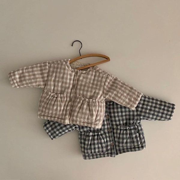 down coat boys and girls baby jackets late fall winter plaid padded for kids round neck collar fashion clothes, Blue;gray
down coat boys and girls baby jackets late fall winter plaid padded for kids round neck collar fashion clothes, Blue;gray