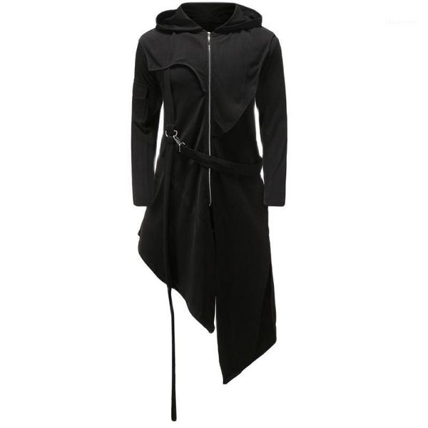 men's trench coats autumn winter men irregular hip hop punk rock coat hooded cloak man ribbons patchwork vintage gothic long jackets, Tan;black
men's trench coats autumn winter men irregular hip hop punk rock coat hooded cloak man ribbons patchwork vintage gothic long jackets, Tan;black