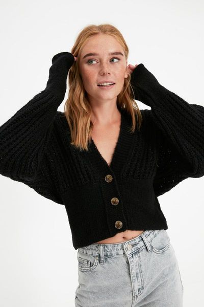 women's knits & tees trendyol crop knitwear cardigan twoaw22hi0664, White
women's knits & tees trendyol crop knitwear cardigan twoaw22hi0664, White