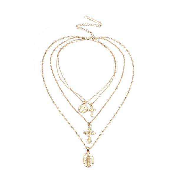 chokers retro exaggerated personality fashion multilayer item simple contour cross pendant necklace cx632, Golden;silver
chokers retro exaggerated personality fashion multilayer item simple contour cross pendant necklace cx632, Golden;silver