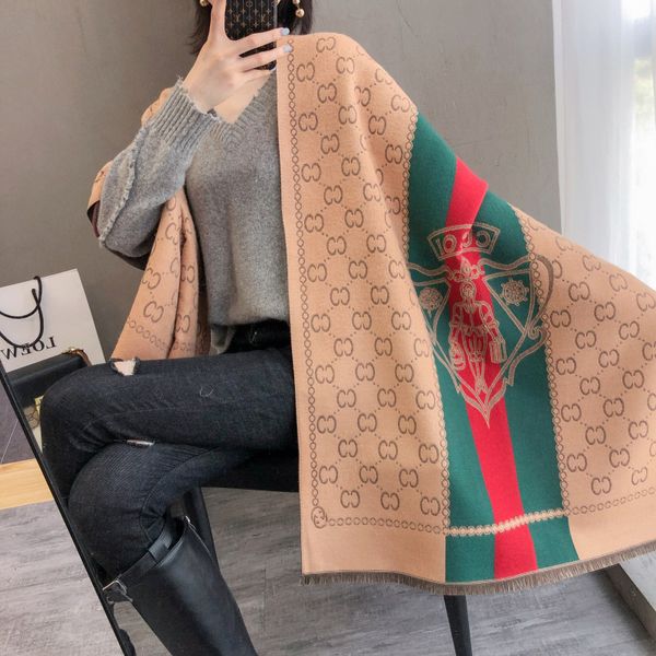 high grade scarf female autumn and winter imitation cashmere shield letter shawl double-sided long thickened warm bib, Blue;gray
high grade scarf female autumn and winter imitation cashmere shield letter shawl double-sided long thickened warm bib, Blue;gray