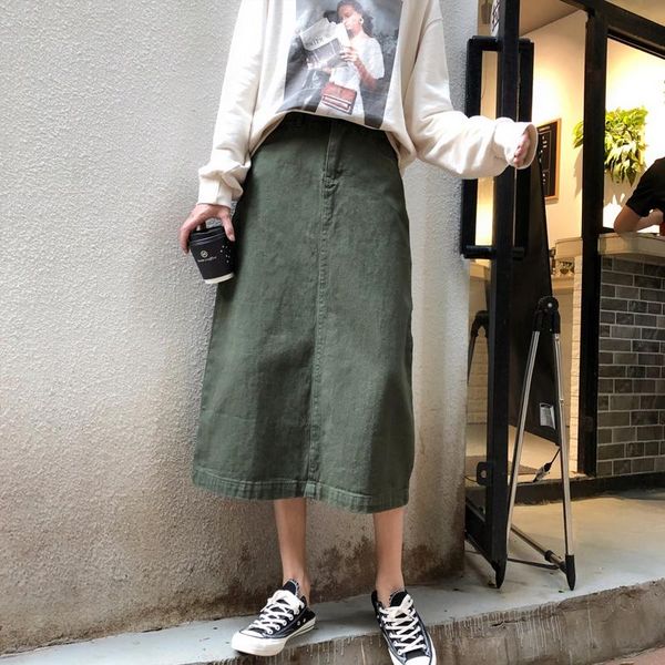 skirts 2021 spring summer women's korean version of the chic army green was thin high waist skirt female a word denim l33, Black
skirts 2021 spring summer women's korean version of the chic army green was thin high waist skirt female a word denim l33, Black