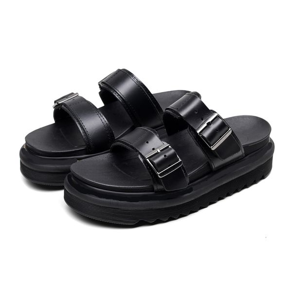 slippers real leather summer designer open toe fashion double buckle platform casual black wedge martin sandals size 35-40 1bpu
slippers real leather summer designer open toe fashion double buckle platform casual black wedge martin sandals size 35-40 1bpu