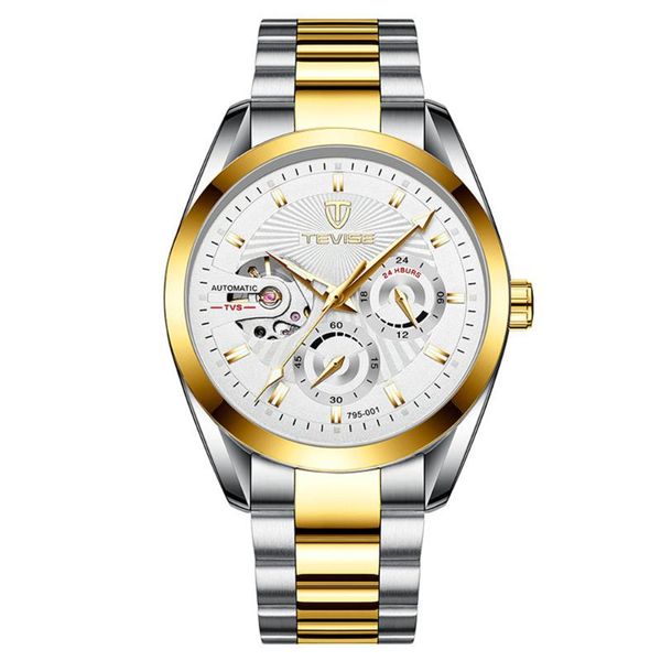 wristwatches stainless steel wrist watch men watches luxe chronograph mens mechanical automatic wristwatch, Slivery;brown
wristwatches stainless steel wrist watch men watches luxe chronograph mens mechanical automatic wristwatch, Slivery;brown