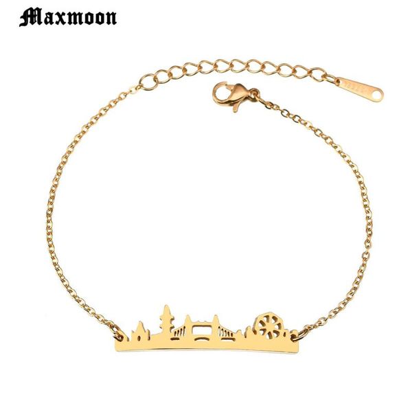 charm bracelets maxmoon uk london bridge for women stainless steel gold color statement england cityscape paris eiffel tower bracelet, Golden;silver
charm bracelets maxmoon uk london bridge for women stainless steel gold color statement england cityscape paris eiffel tower bracelet, Golden;silver