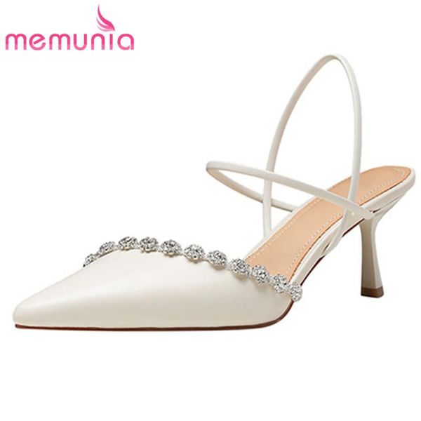 big size 41 thin high heels sandals women genuine leather shoes pointed toe crystal summer party wedding woman dress, Black
big size 41 thin high heels sandals women genuine leather shoes pointed toe crystal summer party wedding woman dress, Black