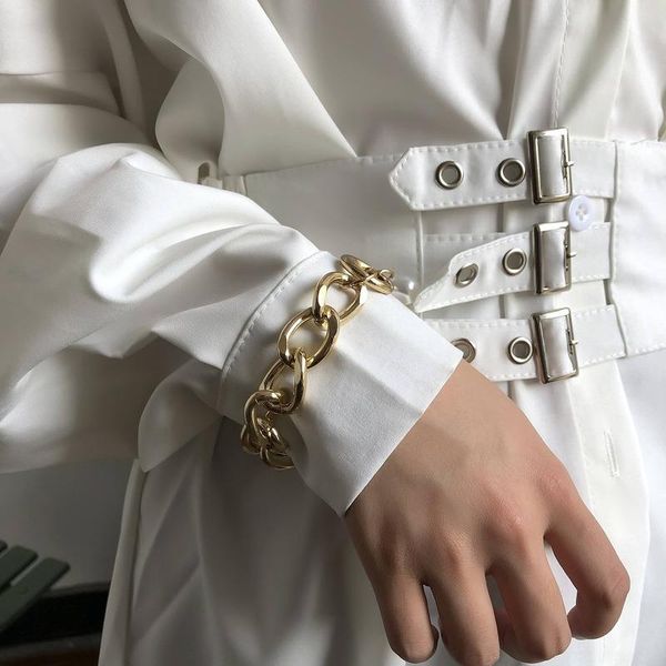 link, chain fashion women bracelet punk bracelets for woman european trendy hiphop ladies jewelry elegant gold color metal pulseras, Black
link, chain fashion women bracelet punk bracelets for woman european trendy hiphop ladies jewelry elegant gold color metal pulseras, Black