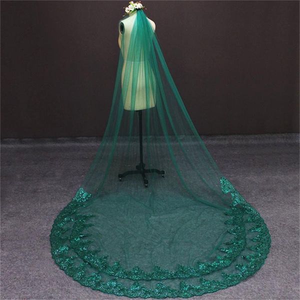 bridal veils elegant green wedding veil 3m long soft tulle with floral applique shining sequins, Black
bridal veils elegant green wedding veil 3m long soft tulle with floral applique shining sequins, Black
