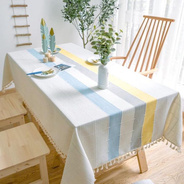 table cloth modern tablecloth yellow plaid woven striped stitching rectangular cover lace pendant decor manteles de mesa
table cloth modern tablecloth yellow plaid woven striped stitching rectangular cover lace pendant decor manteles de mesa