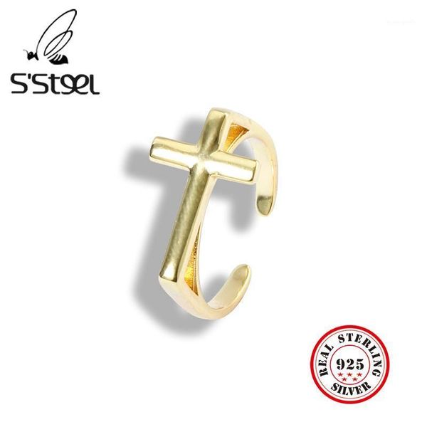 cluster rings s'steel cross 925 sterling silver for women trendy korean gold opening ring personalized anillos plata para jewelry1, Golden;silver
cluster rings s'steel cross 925 sterling silver for women trendy korean gold opening ring personalized anillos plata para jewelry1, Golden;silver
