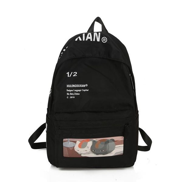 backpack brand cute cartoon and letters school bag black white pink leisure or travel women water proof
backpack brand cute cartoon and letters school bag black white pink leisure or travel women water proof