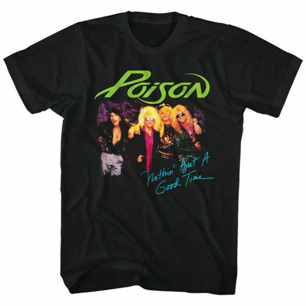 poison nothin but a good time t shirt mens licensed rock band tee retro black, White;black
poison nothin but a good time t shirt mens licensed rock band tee retro black, White;black