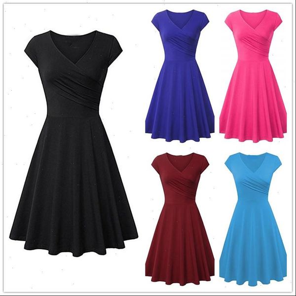 fashion clothing women dress casual street short sleeve black blue a line plus size summer cotton vestidos, Black;gray
fashion clothing women dress casual street short sleeve black blue a line plus size summer cotton vestidos, Black;gray