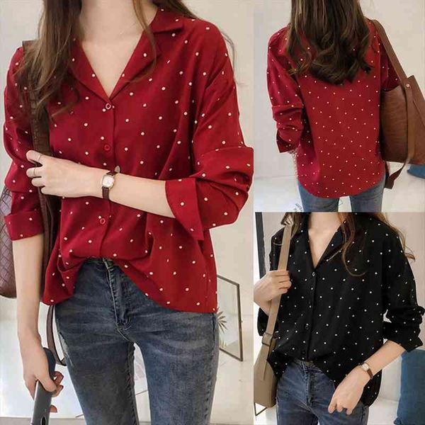 chiffon casual polka dot womens shirts long sleeve oversize 4xl turn down collar solid color fashion blouses, White
chiffon casual polka dot womens shirts long sleeve oversize 4xl turn down collar solid color fashion blouses, White