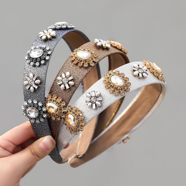 hair clips & barrettes 2021 fabric imitation pearl glass flower headband women's wide-sided face wash party accessories, Golden;silver
hair clips & barrettes 2021 fabric imitation pearl glass flower headband women's wide-sided face wash party accessories, Golden;silver