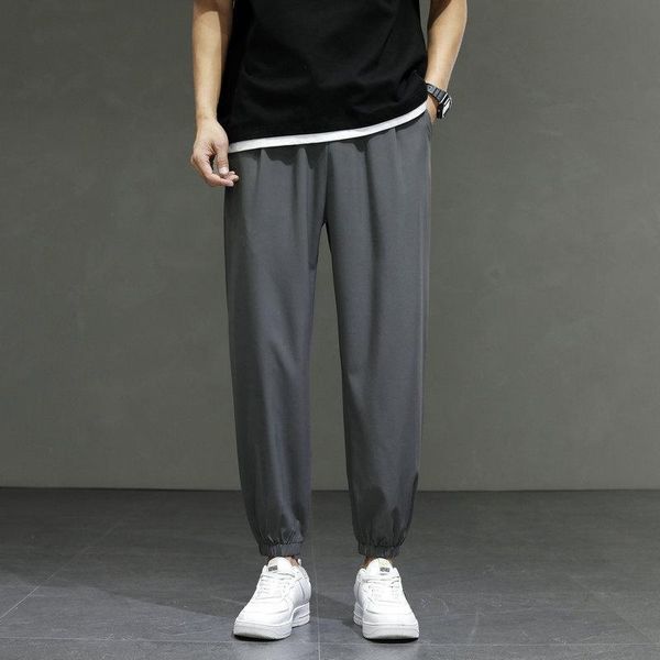 men's pants 2021 loose summer ice silk casual icy drawstring large size nine student, Black
men's pants 2021 loose summer ice silk casual icy drawstring large size nine student, Black