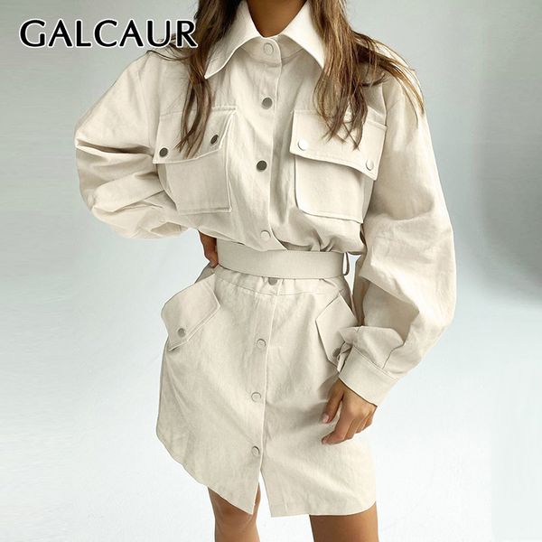 galcaur safari style dress for women lapel long sleeve high waist patchwork sashes loose mini dresses female 2021 autumn style, Black;gray
galcaur safari style dress for women lapel long sleeve high waist patchwork sashes loose mini dresses female 2021 autumn style, Black;gray