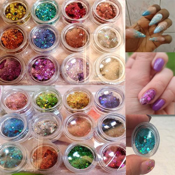 nail glitter 24colors/set chunky holo laser sequins;24jars chameleon flakes sequins super shining paillette art, Silver;gold
nail glitter 24colors/set chunky holo laser sequins;24jars chameleon flakes sequins super shining paillette art, Silver;gold
