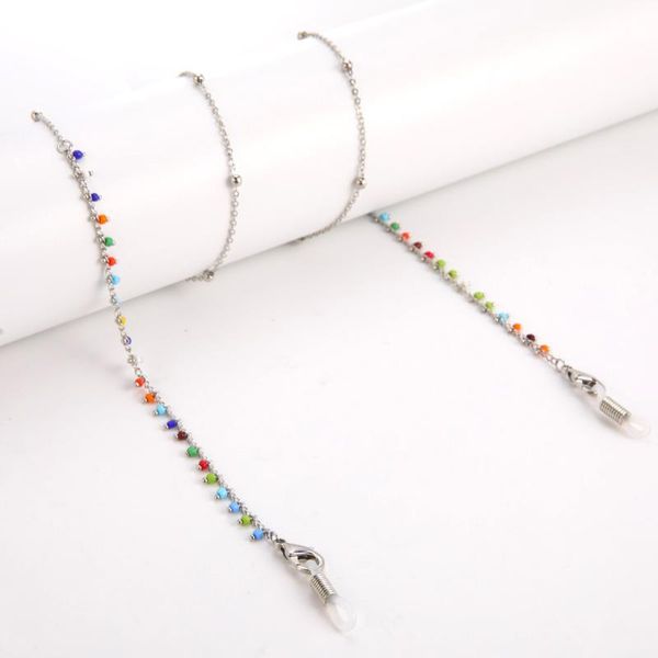 sunglasses frames teamer multicolored crystal beaded glasses chain women reading face mask holder eyeglasses cord lanyard strap rope, Silver
sunglasses frames teamer multicolored crystal beaded glasses chain women reading face mask holder eyeglasses cord lanyard strap rope, Silver