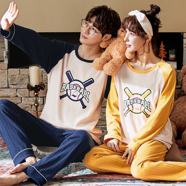 men's sleepwear cartoon cotton couple pajamas set fashion patchwork long sleeve men o-neck pullover fun tennis print female loungewear, Black;brown
men's sleepwear cartoon cotton couple pajamas set fashion patchwork long sleeve men o-neck pullover fun tennis print female loungewear, Black;brown