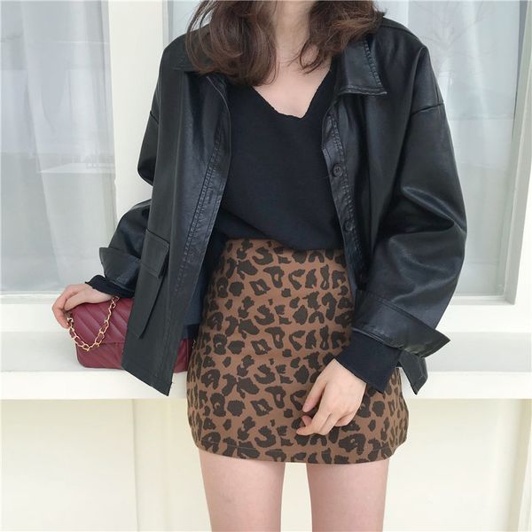 leather black cool pu leather locomotive girl autumn elegant chic brief all-match office lady fashion simple short coats
leather black cool pu leather locomotive girl autumn elegant chic brief all-match office lady fashion simple short coats