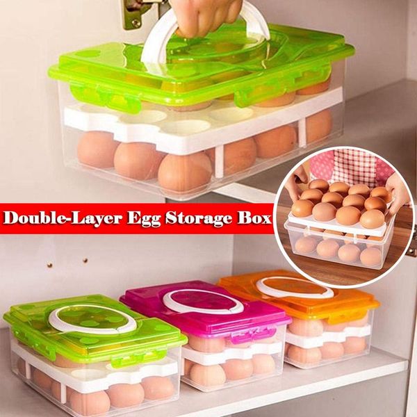 storage bottles & jars portable kitchen egg box 1pc double layers 24 grids eggs holder stackable er organizers plastic sto
storage bottles & jars portable kitchen egg box 1pc double layers 24 grids eggs holder stackable er organizers plastic sto