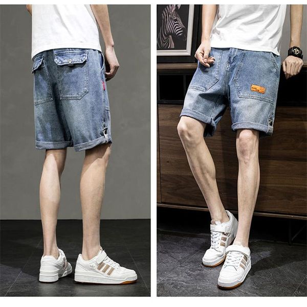 men's jeans denim shorts tide 2021 summer loose five-point large size four-point overalls breeches brand middle pants, Blue
men's jeans denim shorts tide 2021 summer loose five-point large size four-point overalls breeches brand middle pants, Blue