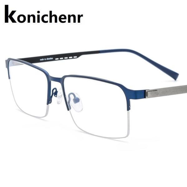 fashion sunglasses frames konichenr titanium alloy eye glasses frame for men square large size half myopia prescription spectacles screwless, Black
fashion sunglasses frames konichenr titanium alloy eye glasses frame for men square large size half myopia prescription spectacles screwless, Black