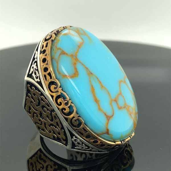 cluster rings mens handmade ring , big oval turquoise gemstone ottoman jewelry modern sterling silver, Golden;silver
cluster rings mens handmade ring , big oval turquoise gemstone ottoman jewelry modern sterling silver, Golden;silver