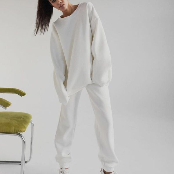 gym clothing women sweatshirts sets pants casual suits sweatpants trousers hoodie sports plus fleece suit daily, White;black
gym clothing women sweatshirts sets pants casual suits sweatpants trousers hoodie sports plus fleece suit daily, White;black