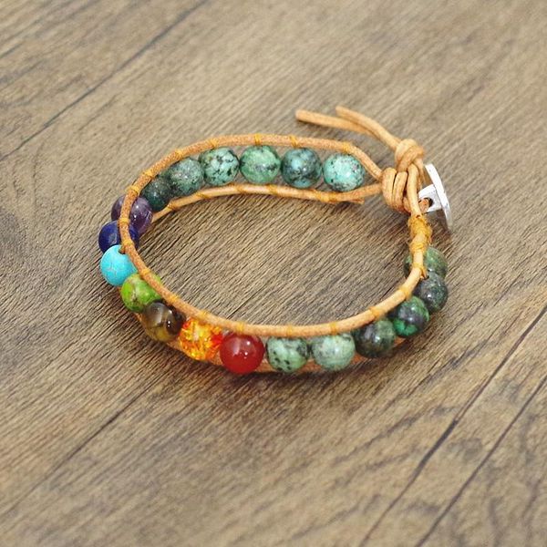charm bracelets handmade boho leather 7 chakra bracelet natural stone beads yoga wrap women men fashion jewelry gift, Golden;silver
charm bracelets handmade boho leather 7 chakra bracelet natural stone beads yoga wrap women men fashion jewelry gift, Golden;silver