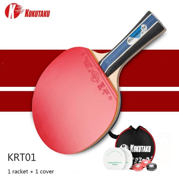 table tennis raquets kokutaku racket with rubber pingpong paddle 5 layer pure wood pong bat
table tennis raquets kokutaku racket with rubber pingpong paddle 5 layer pure wood pong bat