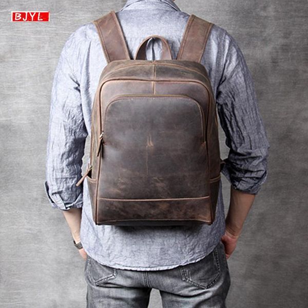 backpack retro first layer leather men's shoulder bag male crazy horse original handmade computer bags travel backpacks
backpack retro first layer leather men's shoulder bag male crazy horse original handmade computer bags travel backpacks