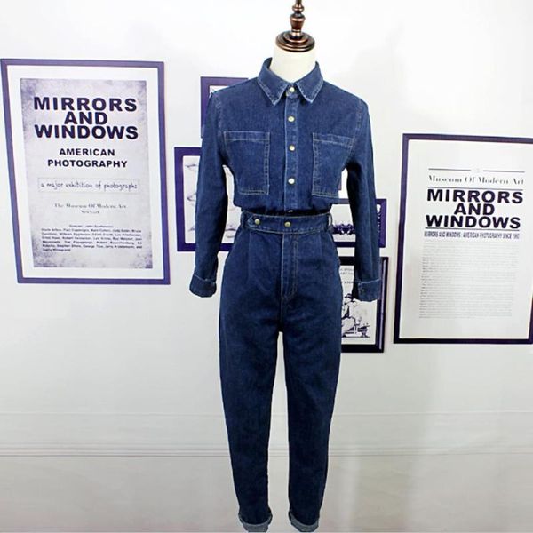 women's jumpsuits & rompers 2021 fashion safari style playsuits women turn down collar long sleeve denim ankle length loose, Black;white
women's jumpsuits & rompers 2021 fashion safari style playsuits women turn down collar long sleeve denim ankle length loose, Black;white