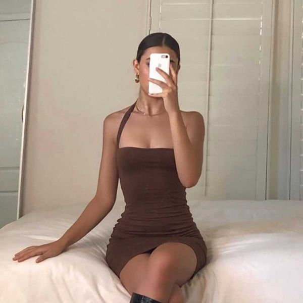 casual dresses 2021 women dress summer product hanging neck slim solid color sleeveless bottoming bag hip female, Black;gray
casual dresses 2021 women dress summer product hanging neck slim solid color sleeveless bottoming bag hip female, Black;gray