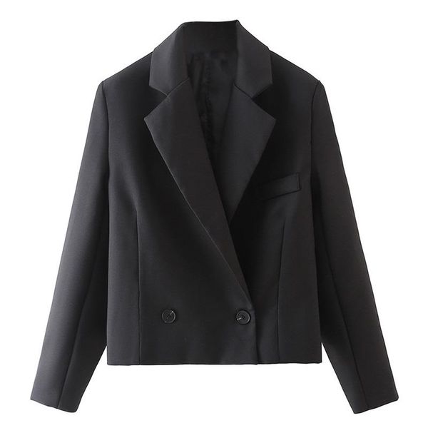 women's suits & blazers blingblingee autumn notched collar double breasted women casual straight suit jacket female cropped coats black, White;black
women's suits & blazers blingblingee autumn notched collar double breasted women casual straight suit jacket female cropped coats black, White;black