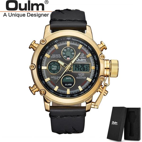 wristwatches oulm hp3811 dual display sport watch luminous hands men's quartz genuine leather calendar male, Slivery;brown
wristwatches oulm hp3811 dual display sport watch luminous hands men's quartz genuine leather calendar male, Slivery;brown