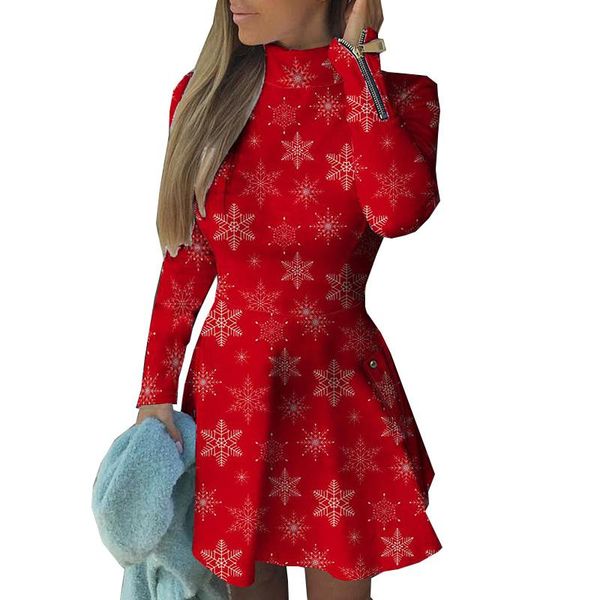 red christmas printed snowflake winter women casual slim zipper long sleeve mini party dress vestidos office lady korean sj7411r dresses, Black;gray
red christmas printed snowflake winter women casual slim zipper long sleeve mini party dress vestidos office lady korean sj7411r dresses, Black;gray