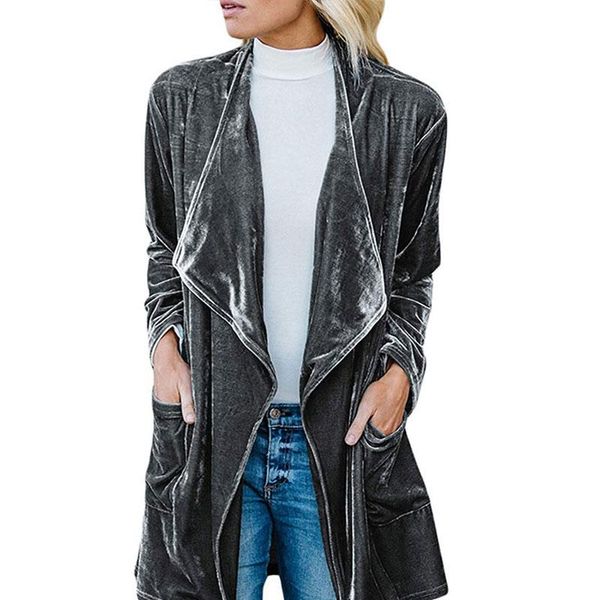 women's trench coats spring autumn woman coat long sleeve retro velvet blazer jacket winter warm outwear style open front, Tan;black
women's trench coats spring autumn woman coat long sleeve retro velvet blazer jacket winter warm outwear style open front, Tan;black