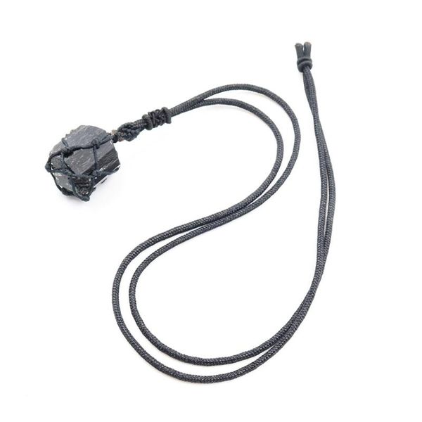 pendant necklaces ethnic style irregular shape black tourmaline stone handmade weave rope chain necklace charm jewelry, Silver
pendant necklaces ethnic style irregular shape black tourmaline stone handmade weave rope chain necklace charm jewelry, Silver