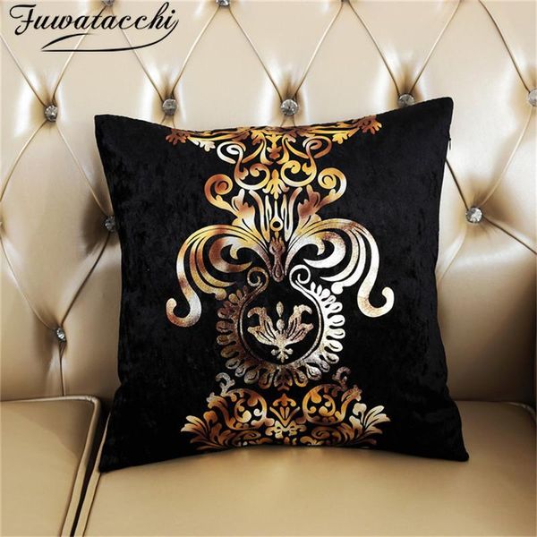 cushion/decorative pillow fuwatacchi euporean style cushion cover black gold foil deer leaf for home chair sofa decorative pillows 45*45cm
cushion/decorative pillow fuwatacchi euporean style cushion cover black gold foil deer leaf for home chair sofa decorative pillows 45*45cm